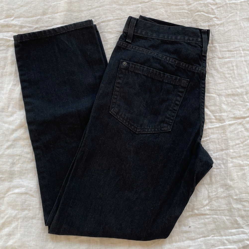 Calvin Klein Black Wash Relaxed Straight Jeans Size 30